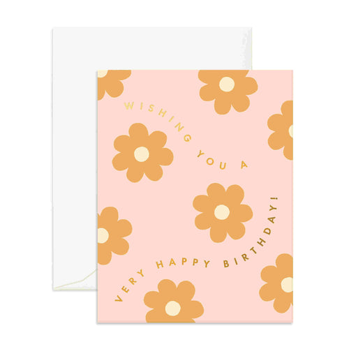 Happy Birthday Greeting Card - Daisy Chain