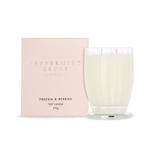 Freesia & Berries 370g Soy Candle By Peppermint Grove