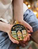 2025 Christmas Village Enamel Ornament
