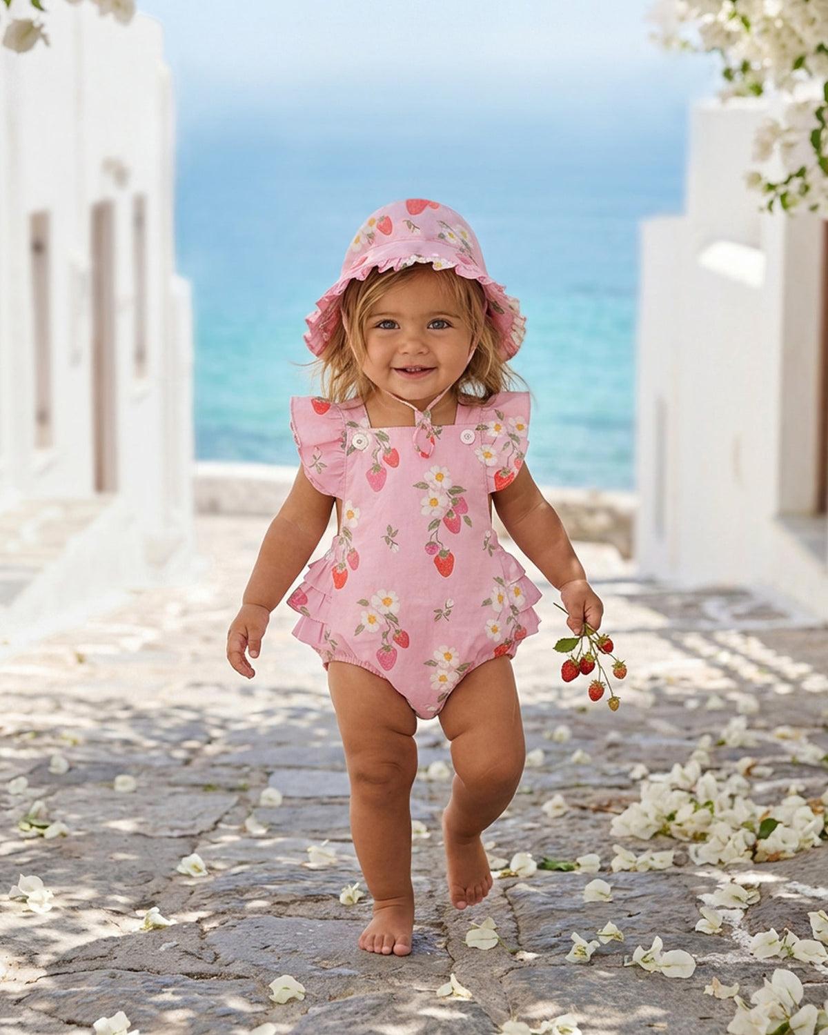 Baby Romper Strawberry Fields Blossom