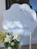 600mm Wavy Circle Sign Hire + Decal Package (72hrs Notice Required)